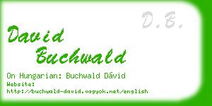 david buchwald business card