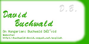 david buchwald business card